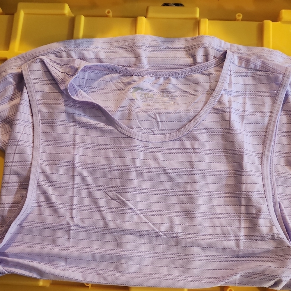ZYIA Lavender Striped Tank Top